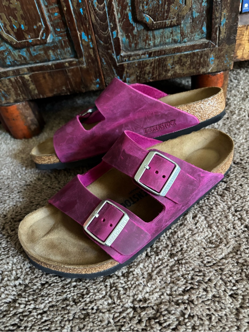 Birkenstock Arizona festival fuschia size 40 regular worn once!